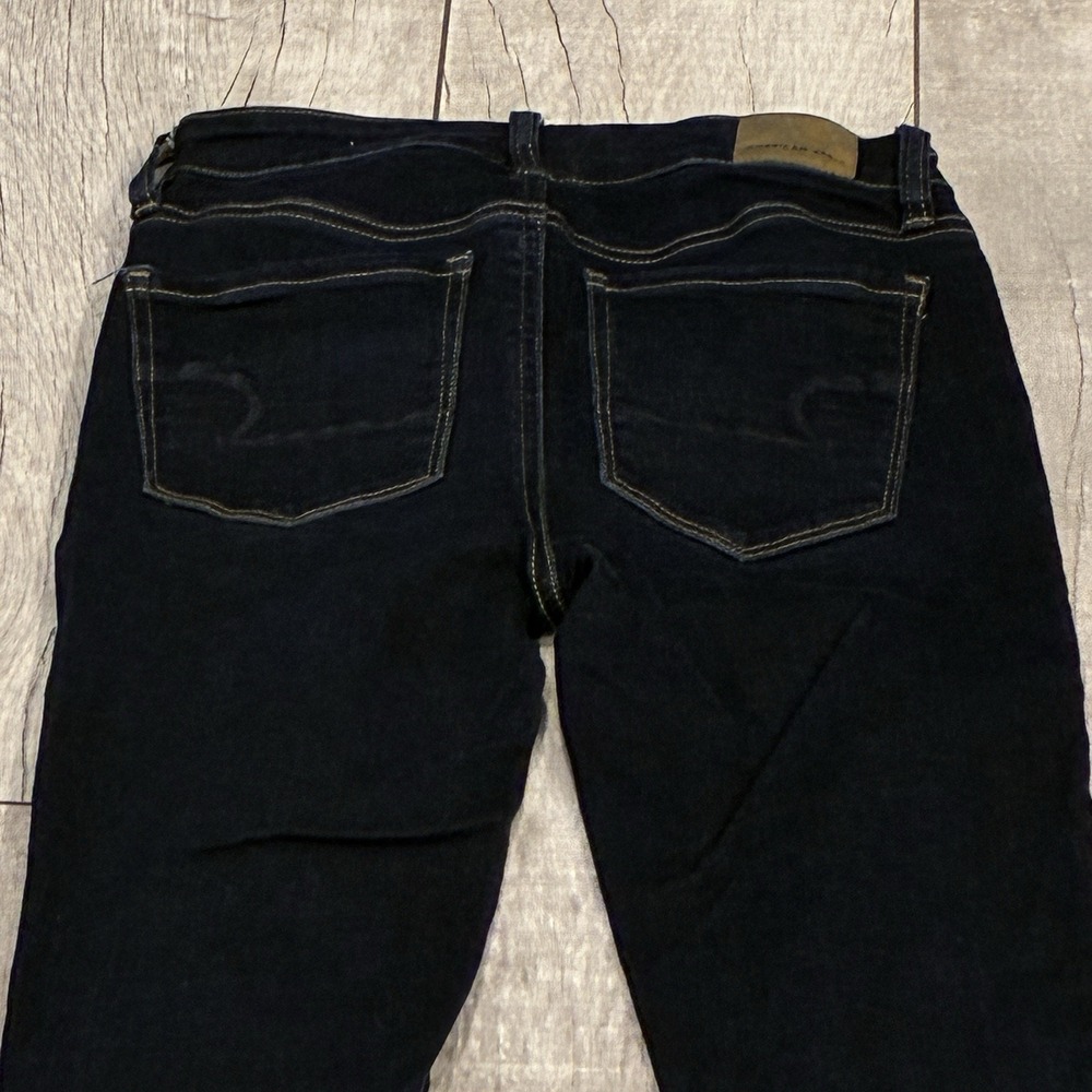 American Eagle Super Stretch Womens Size 2 Mid Rise Jegging Dark Wash Denim Jean - Picture 4 of 12